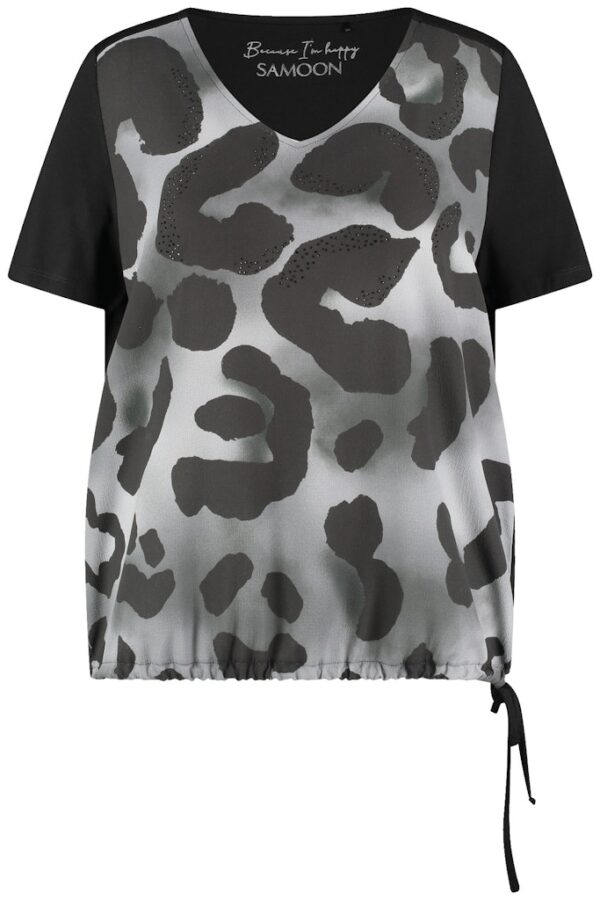 Sale 88 חולצה עם שרוך בהדפס מנומר