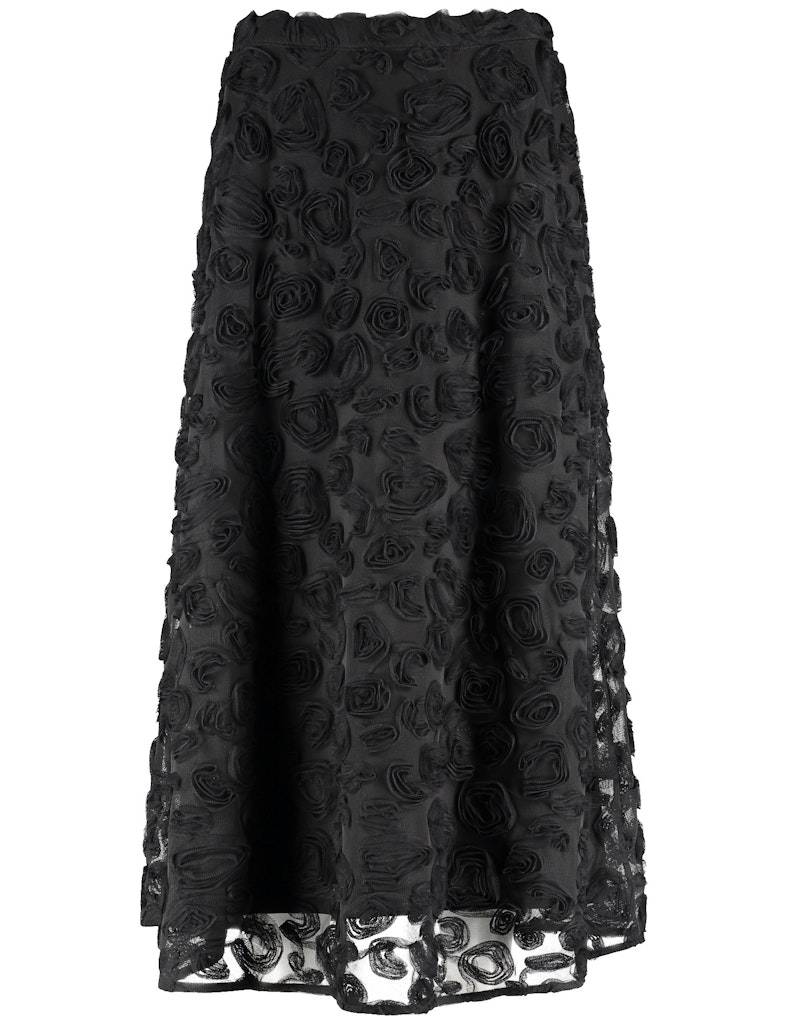 חצאית רוזטה שחורה