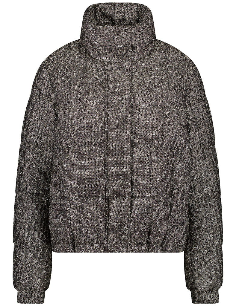 מעיל פוך מנצנץ אפור