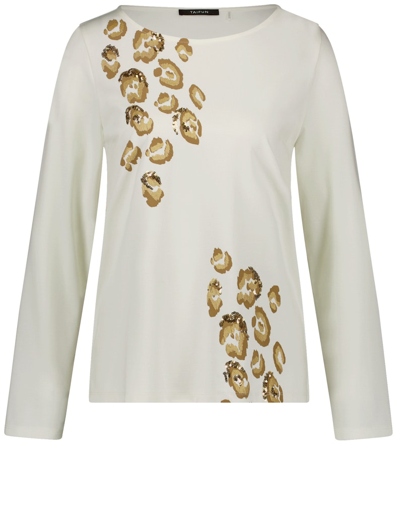 חולצה מנומרת בנצנוץ זהב