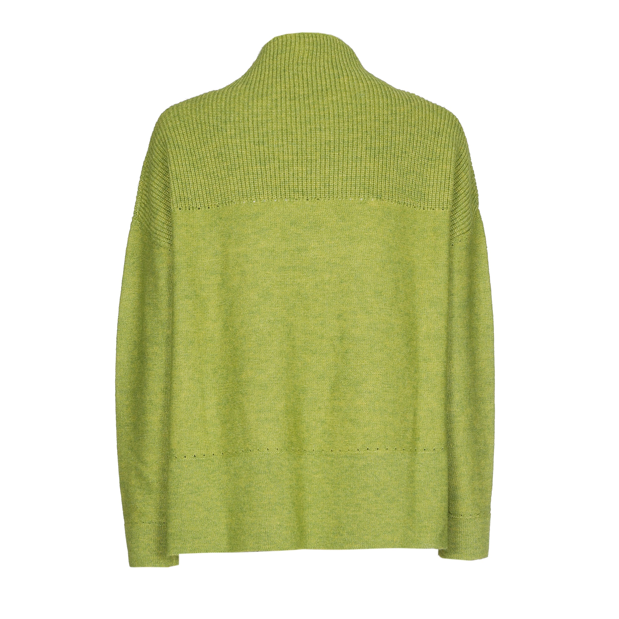 סוודר סריג עם צווארון מוגבה בעיצוב ריב מסריג רך