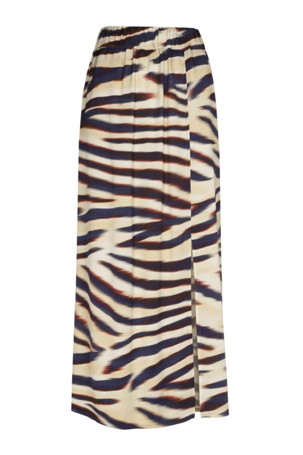 Sale 138 חצאית מידי מודפסת מבד ויסקוזה