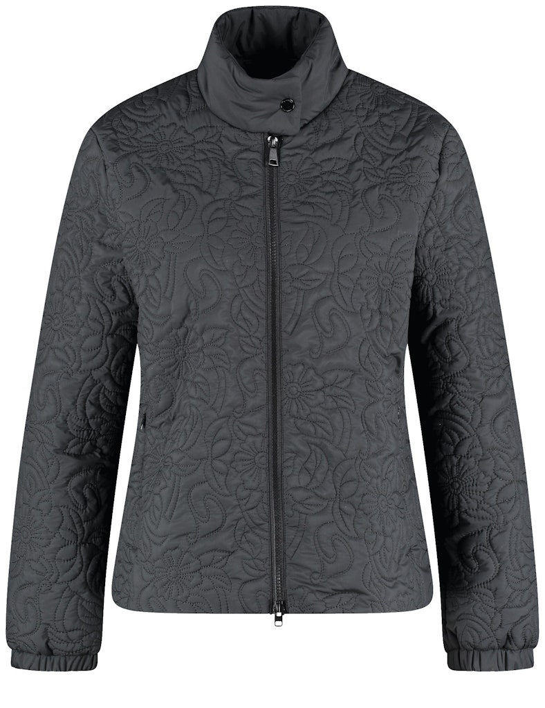 GERRY-WEBER-_2252_11000_250042-61034 ג׳קט קווילט פרחוני עם צווארון גבוה