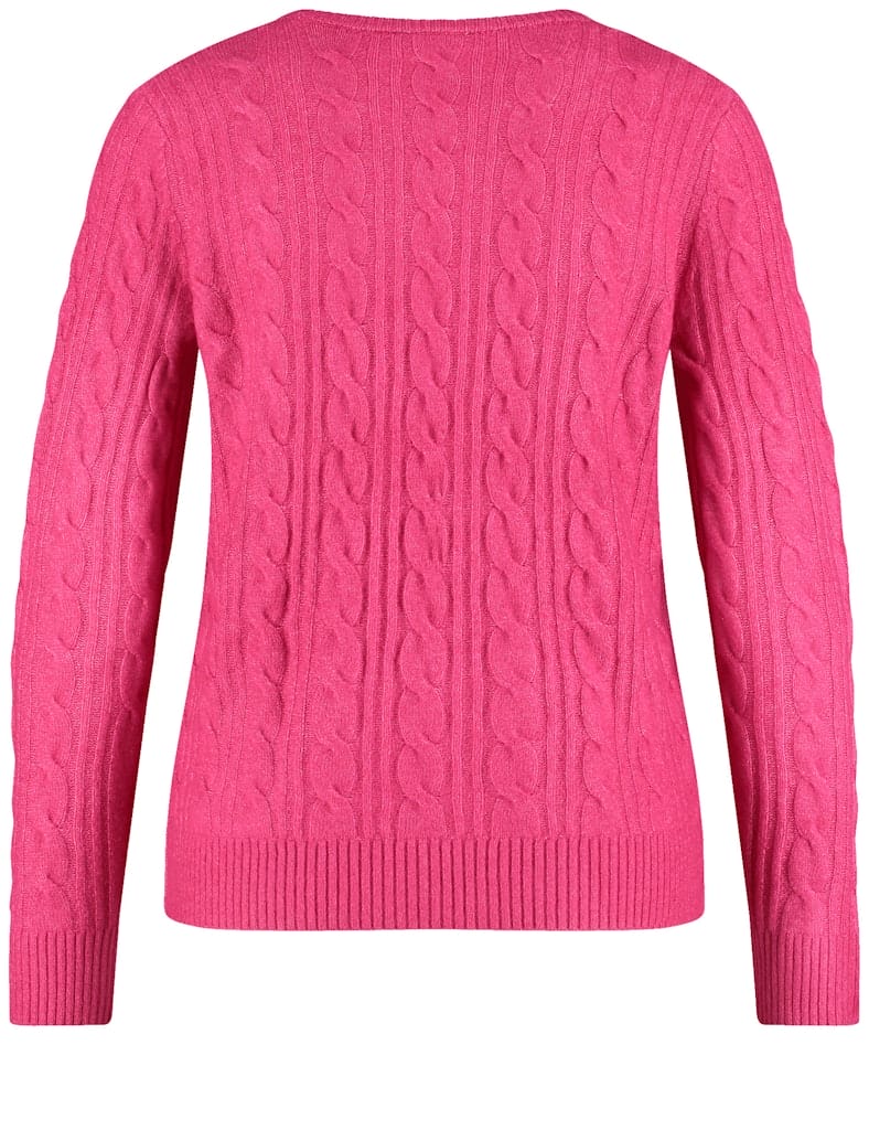 סוודר בסריגת צמות מבד רך