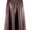 GERRY-WEBER-_2252_70024_110015-52027_2 חצאית מידי בצבע בורדו מבד דמוי עור חלק ומבריק