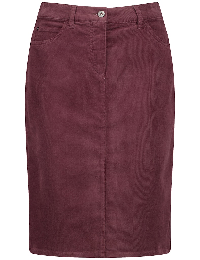 חצאית קורדורוי סגולה בגזרה ישרה