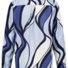 GERRY-WEBER-_2252_8132_160026-54026_2 חולצת כפתורים בגווני כחול מבד נשפך ורך
