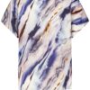 GERRY-WEBER-_2252_9170_160021-54024_2 חולצה בסגנון אמנותי עם מפתח עגול מבד נשפך ורך