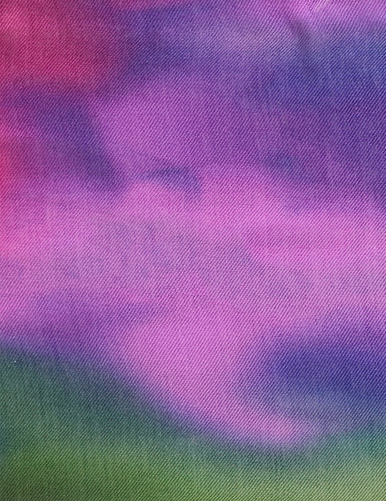 צעיף ויסקוזה צבעוני בהדפס מעושן