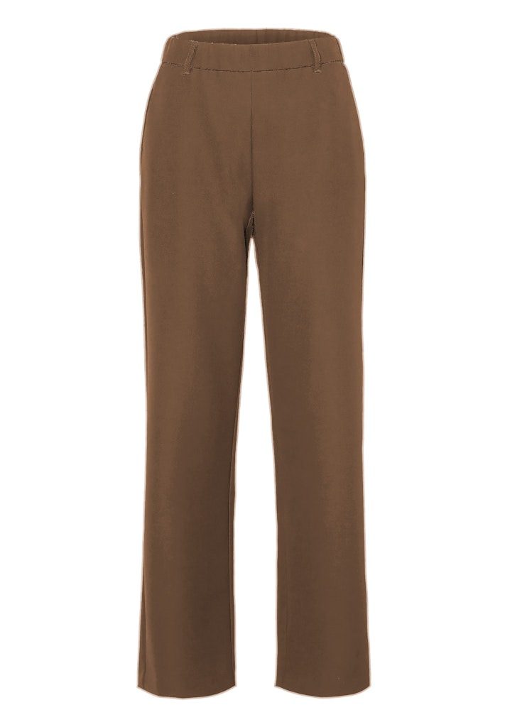 מכנסיים חומים קז'ואל עם גומי