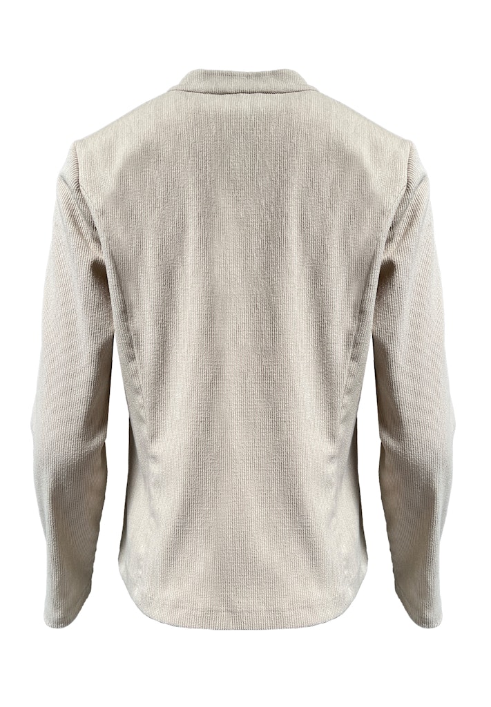 ג'קט בז' עם רוכסן מבד אלגנטי