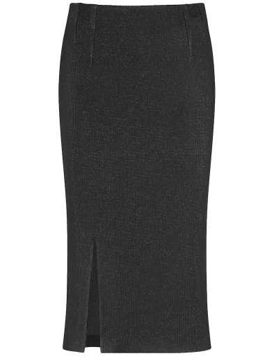 חצאית עיפרון שחורה מנצנצת אלגנטית