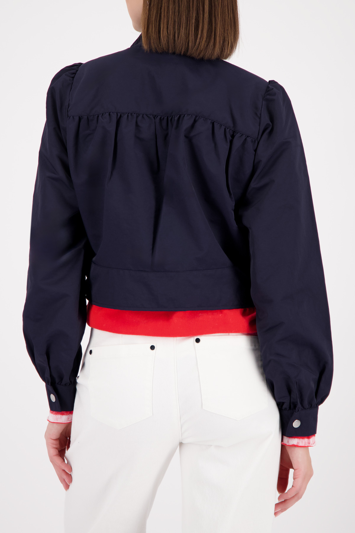 מעיל בומבר כחול כהה עם רוכסן