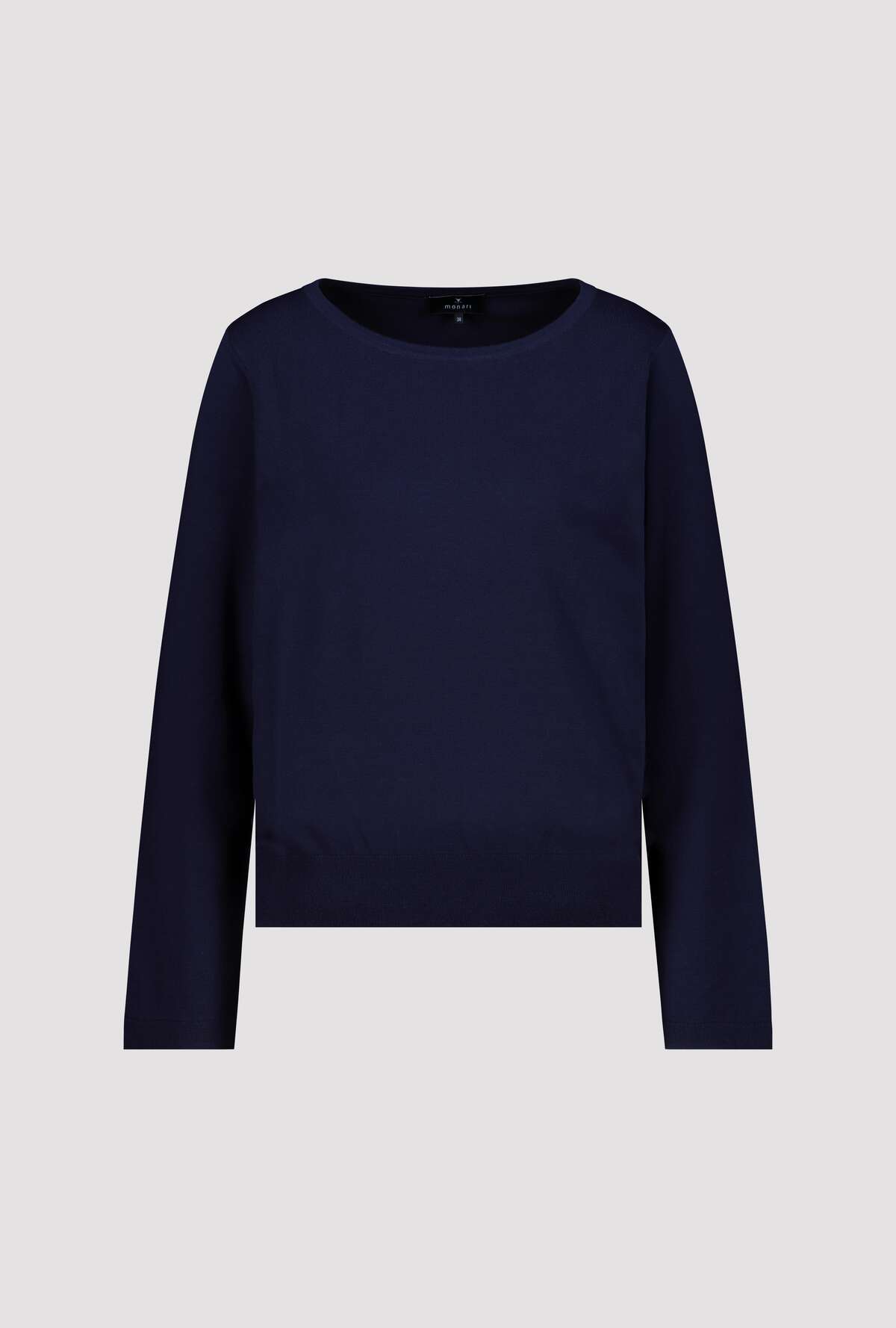 סוודר כחול כהה קלאסי עם שרוולים ארוכים