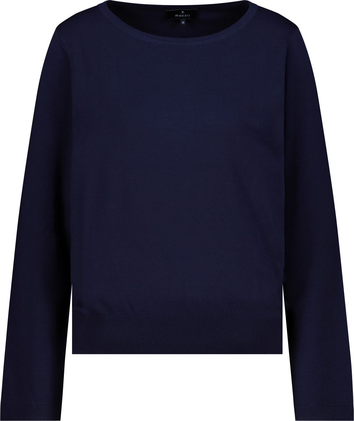 סוודר כחול כהה קלאסי עם שרוולים ארוכים