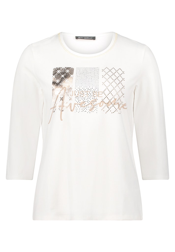 חולצת כותנה לבנה "YOU MUST BE AWESOME"