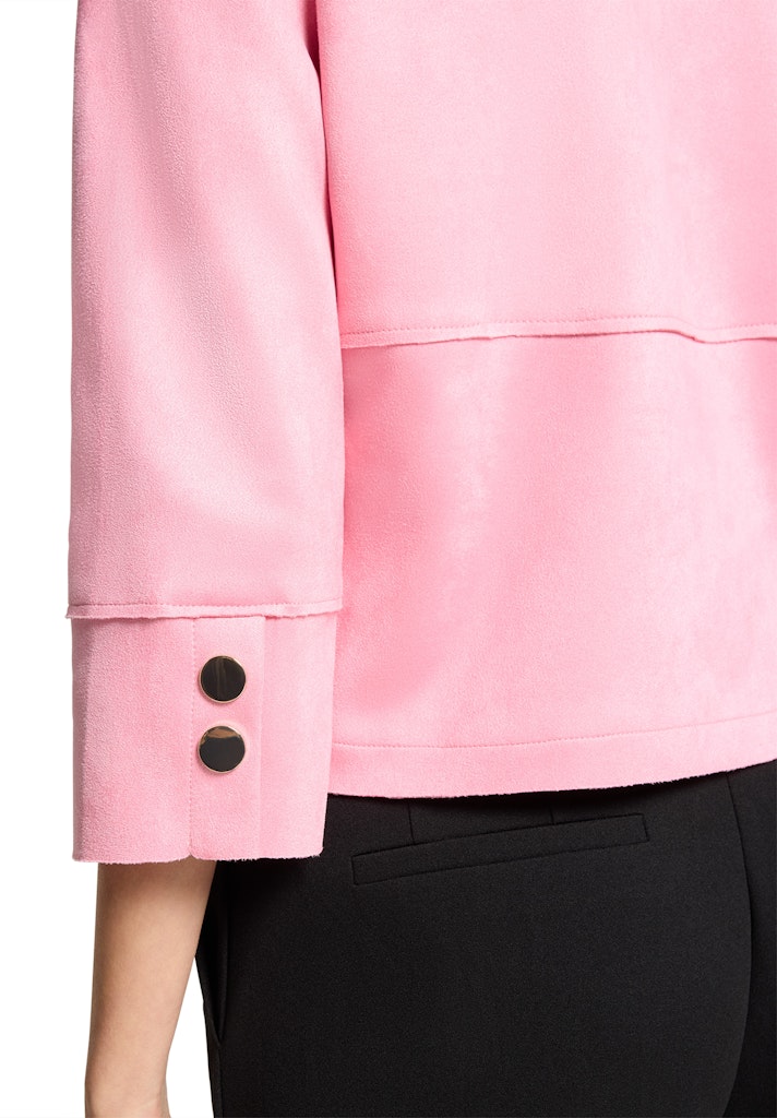 ז'קט ורוד אלגנטי עם כיסים קדמיים