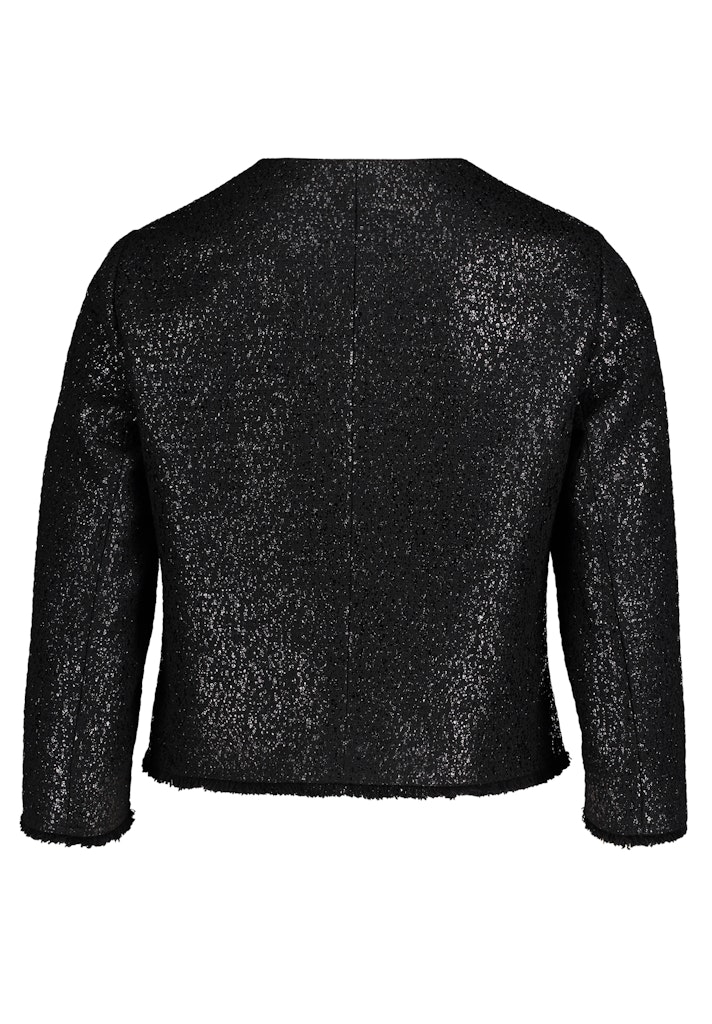 BETTY-BARCLA_261_9045_261-47201615_2 ז'קט שחור אלגנטי בגימור מנצנץ עם רוכסן