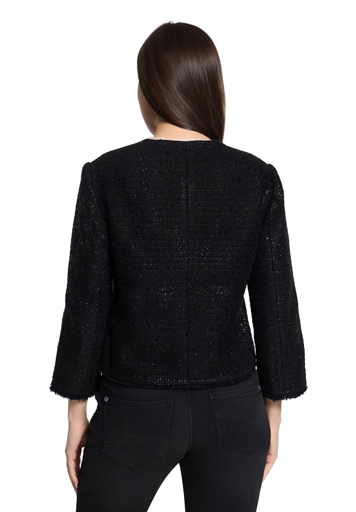 BETTY-BARCLA_261_9045_261-47201615_3 ז'קט שחור אלגנטי בגימור מנצנץ עם רוכסן