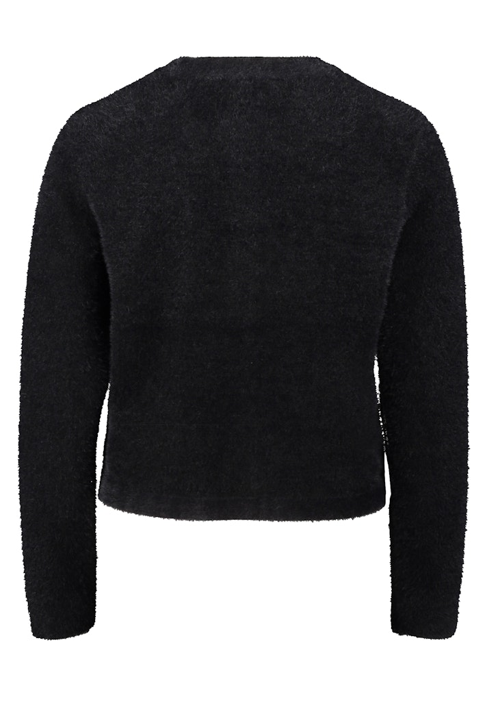 ז'קט שחור רך עם כפתורים וכיסים