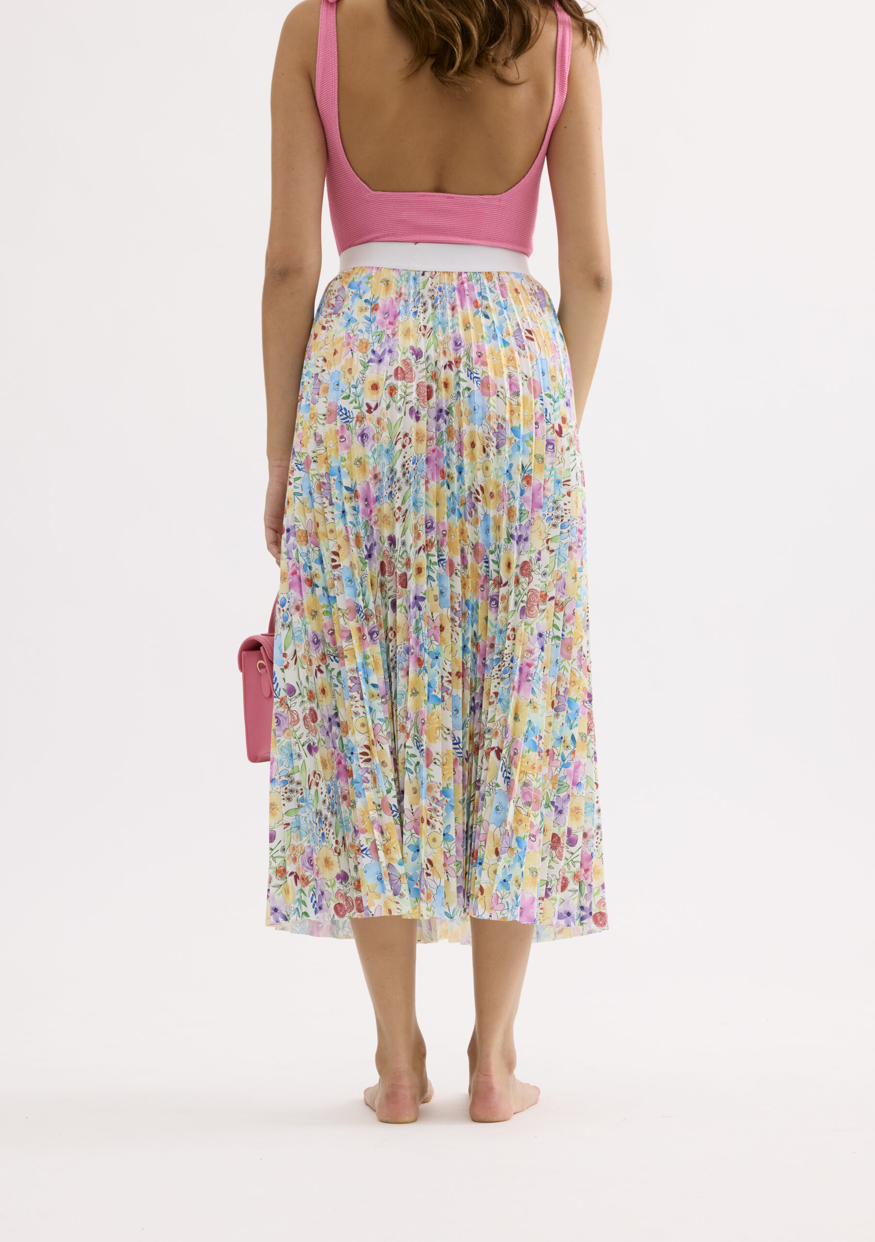 חצאית פליסה פרחונית