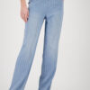 410505_750_Model_Front_1200 מכנסי DENIM פסים בגזרה ישרה