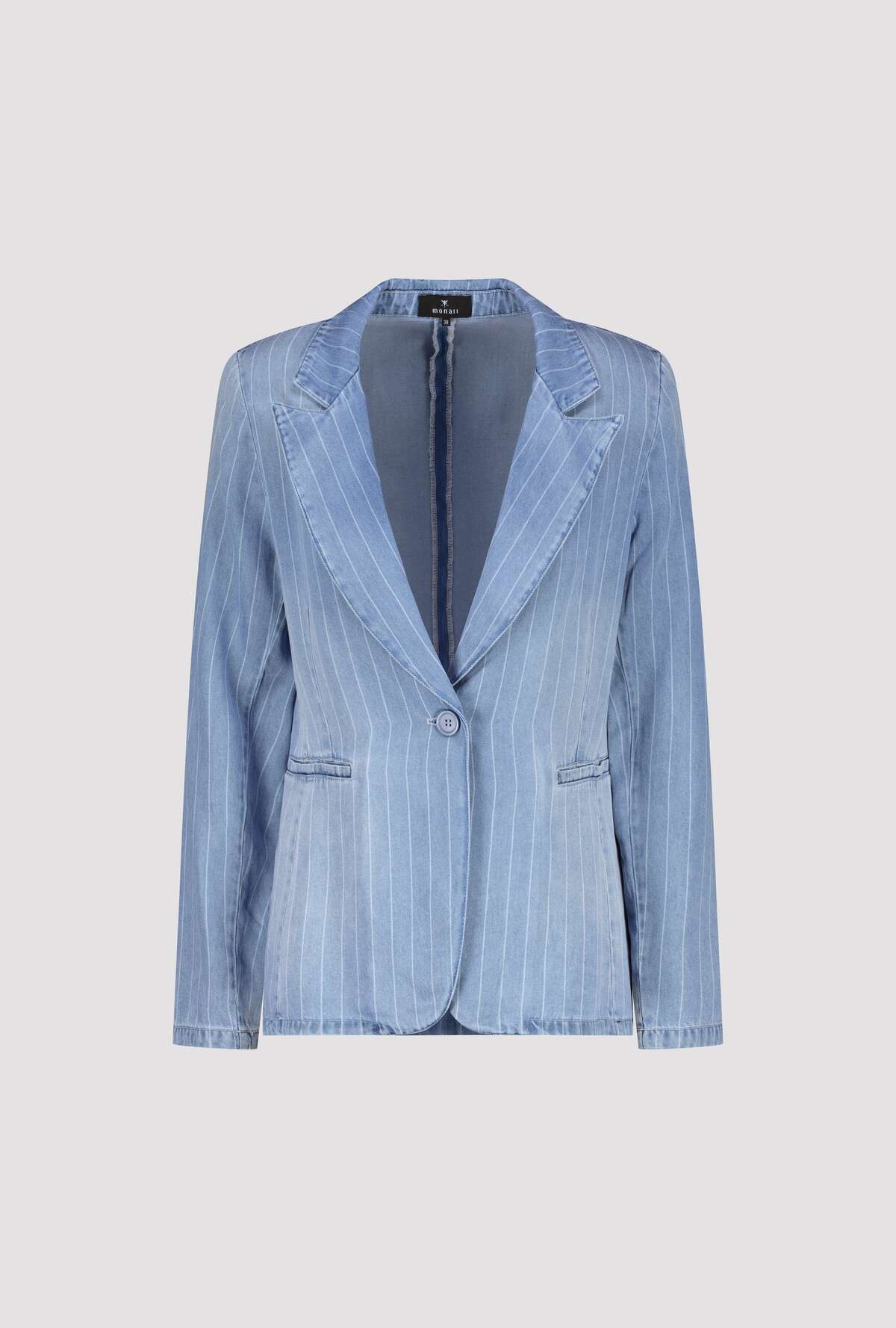 410617_750_Gray_Front_1200 בלייזר DENIM פסים בגזרה מחויטת