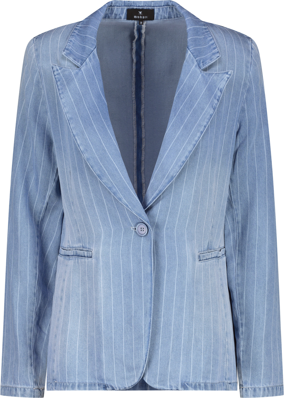 410617_750_Transparent_Front_1200 בלייזר DENIM פסים בגזרה מחויטת