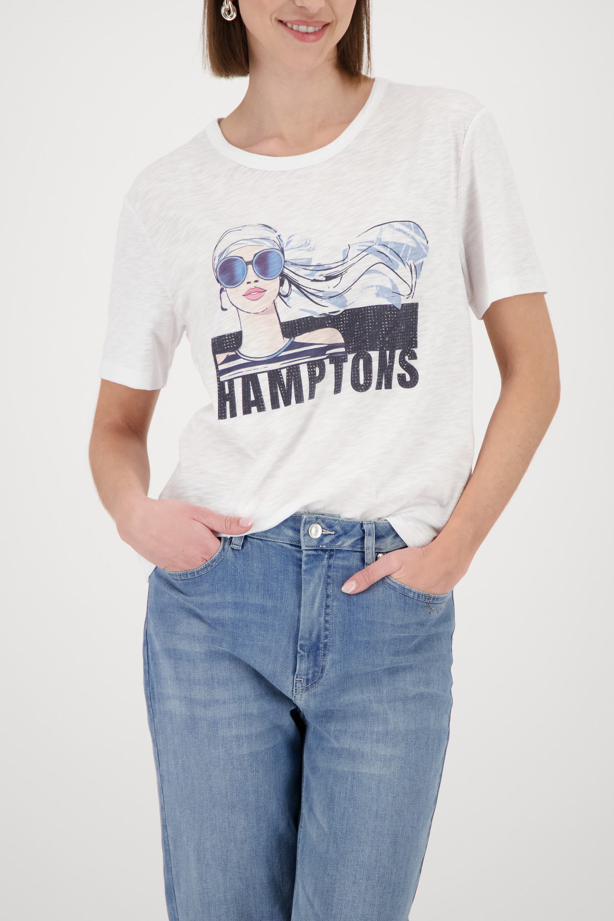 טי שירט הדפס HAMPTONS