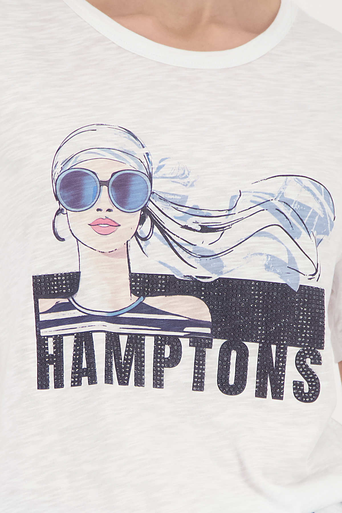 טי שירט הדפס HAMPTONS