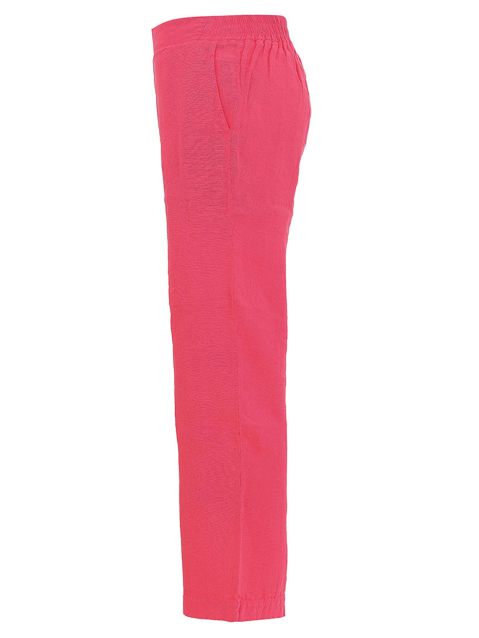 מכנסי פשתן רחבים בצבע פוקסיה
